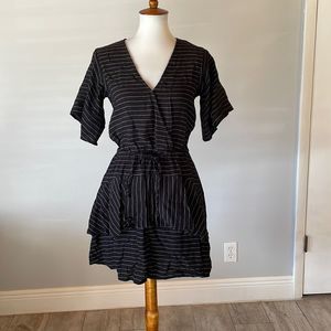[SHILLA] Black/White Striped Dress - Size Small